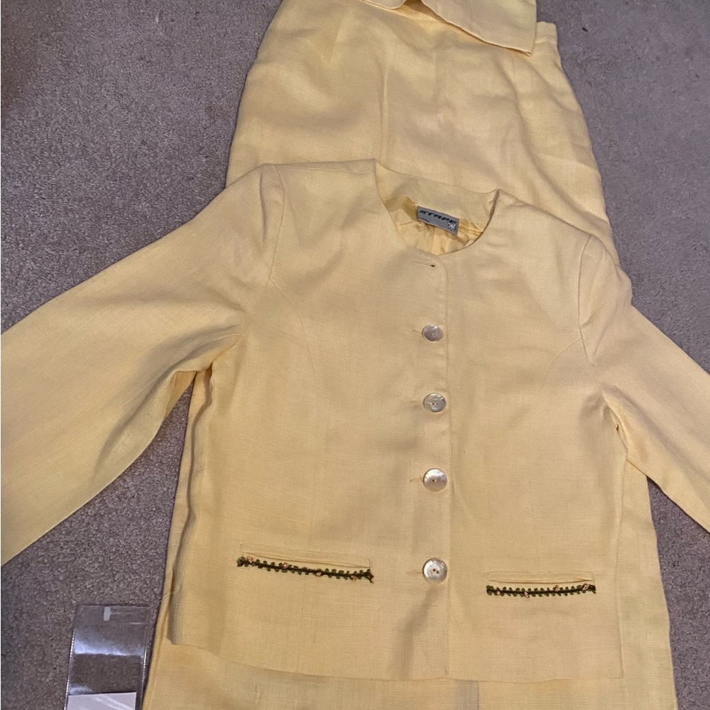 NWT Vintage Stapf women’s yellow suit - Picture 2 of 16
